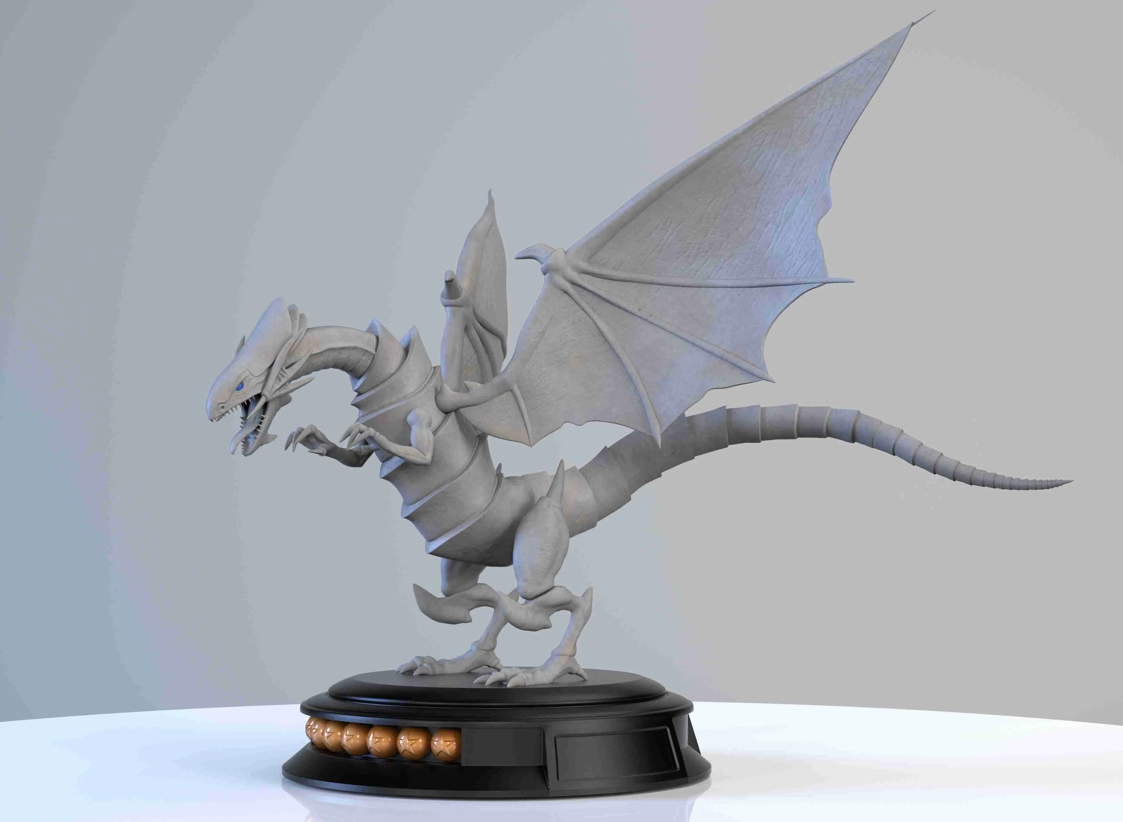 BLUE EYES WHITE DRAGON - READY TO PRINT 3D MODEL