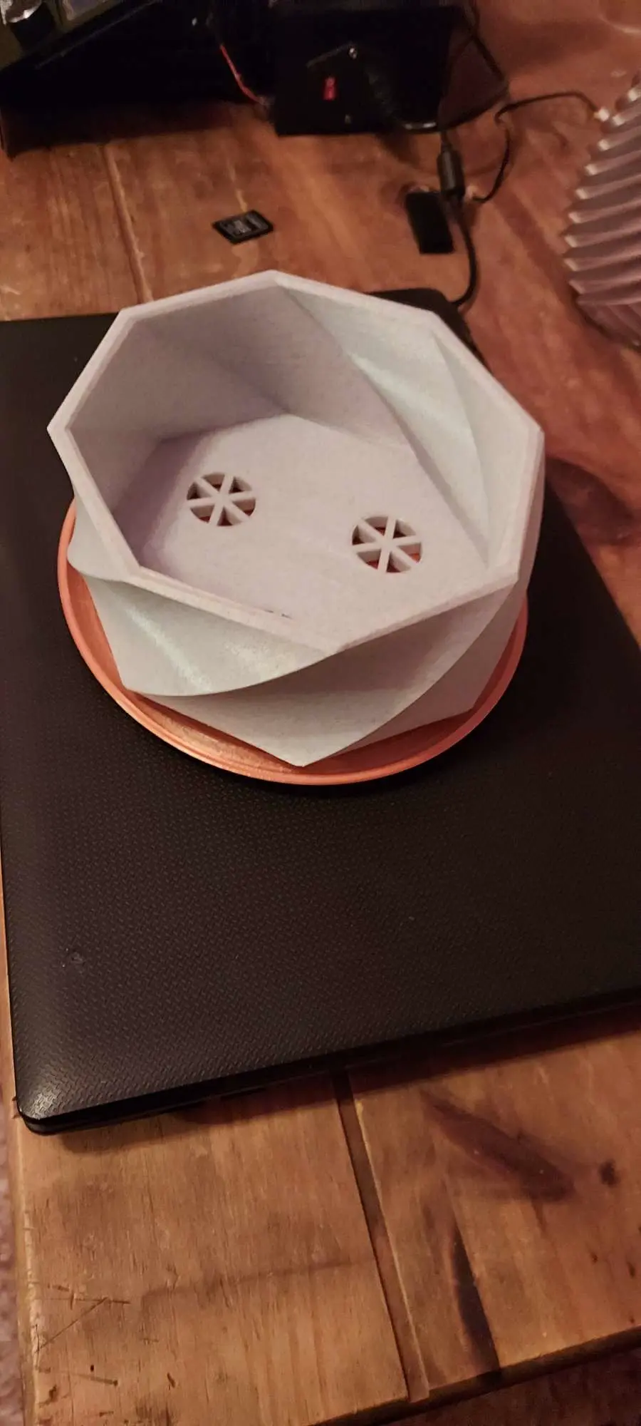 modified oval version of a bonsai pot