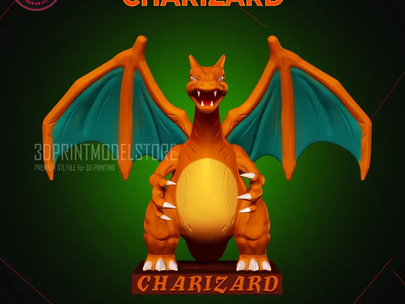 Statua del Pokemon Charizard
