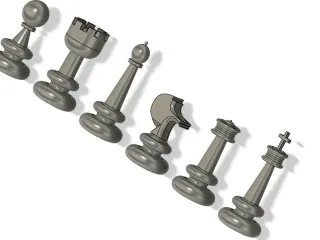 Chess piece set full