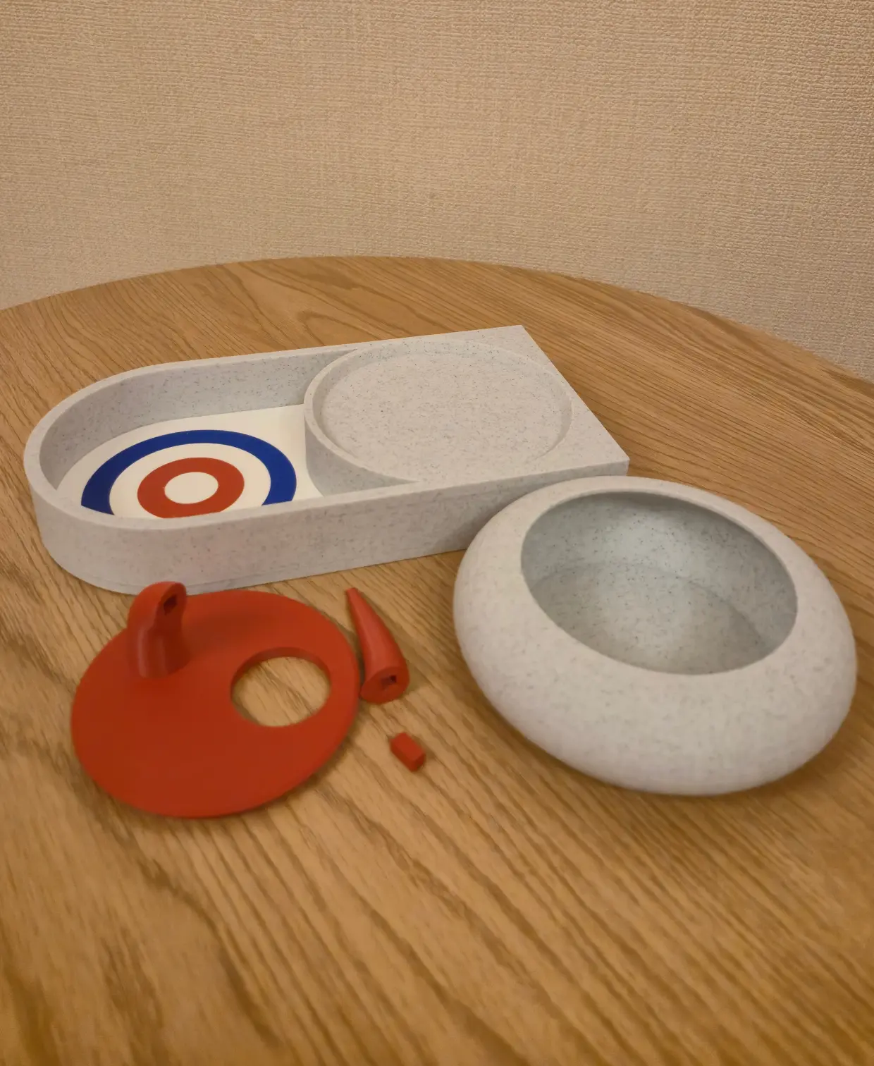 Curling-Themed Snack Tray – 3D Printed Nut & Shell Organizer