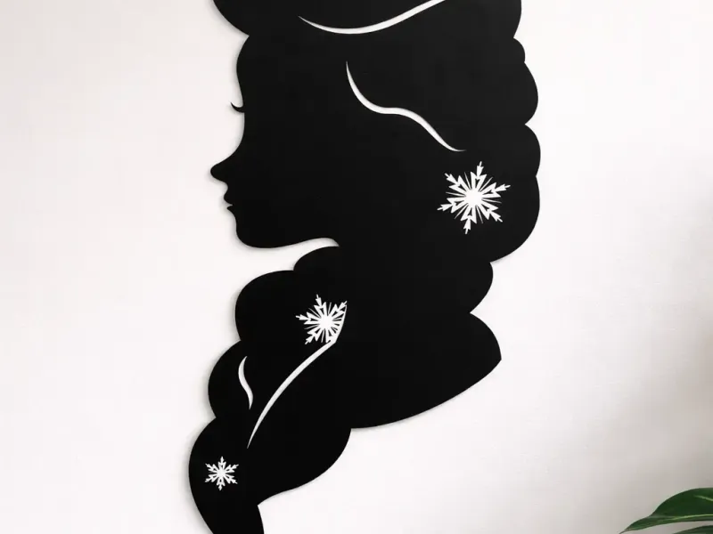 decoración mujer de perfil