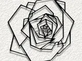 geometric rose wall art home decor-0