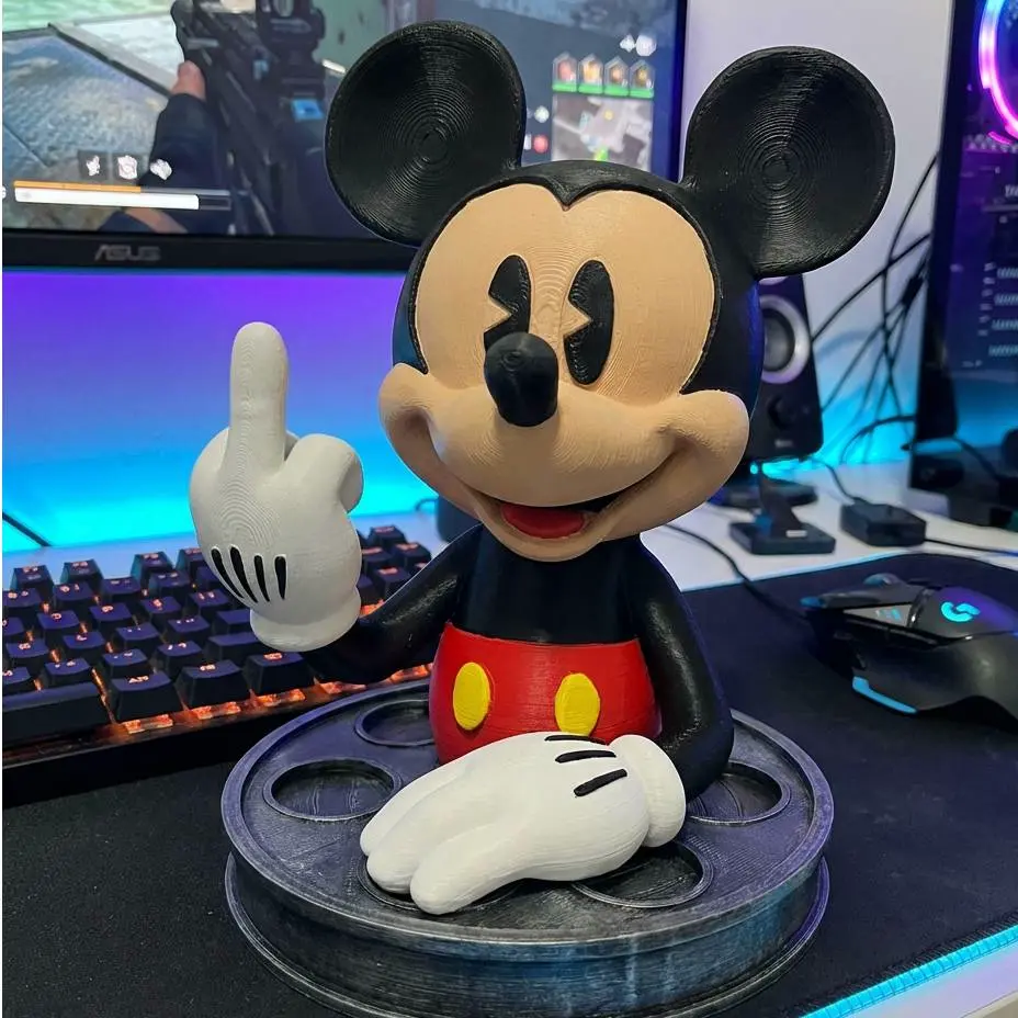 Mocker Mickey Mouse Statue | Edgy Cartoon Art