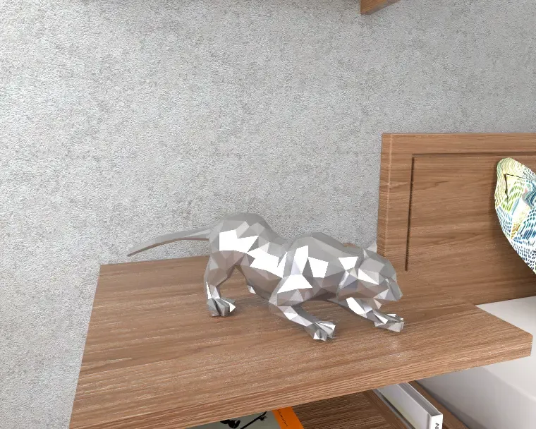 Panther Lowpoly Decorative Sculpture