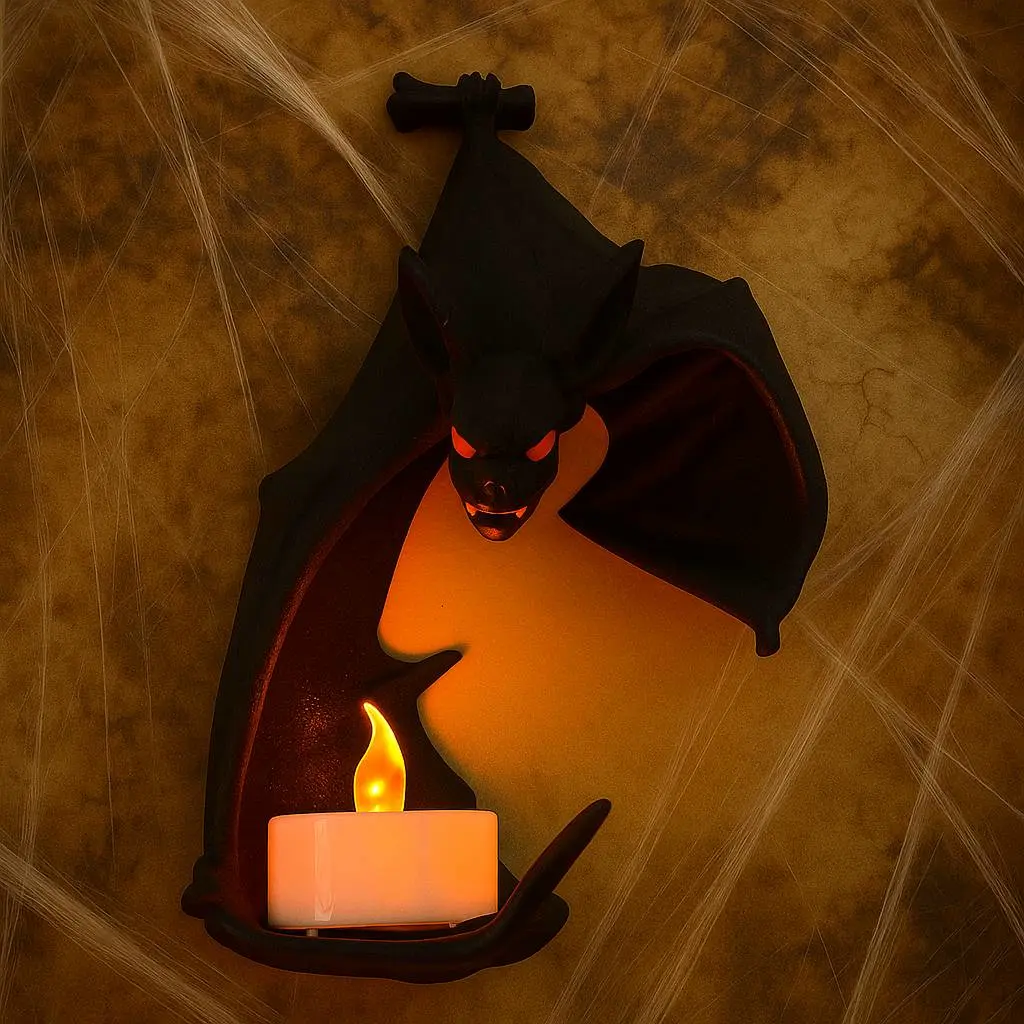 halloween bat candle holder