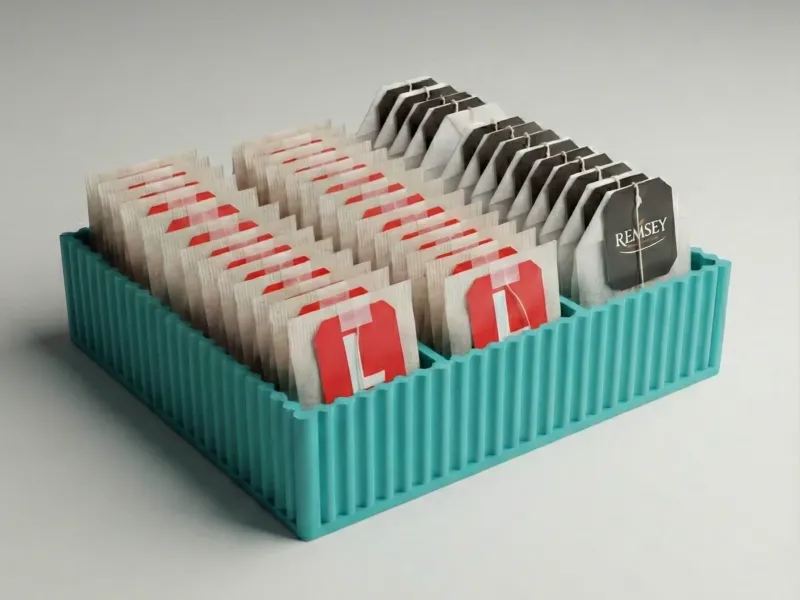 Simple Prametric Wavy Box Tea Bag Organiser