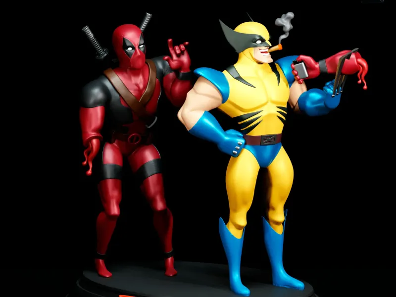 DEADPOOL AND WOLVERINE DIORAMA COMPLETE 3D PRINTABLE