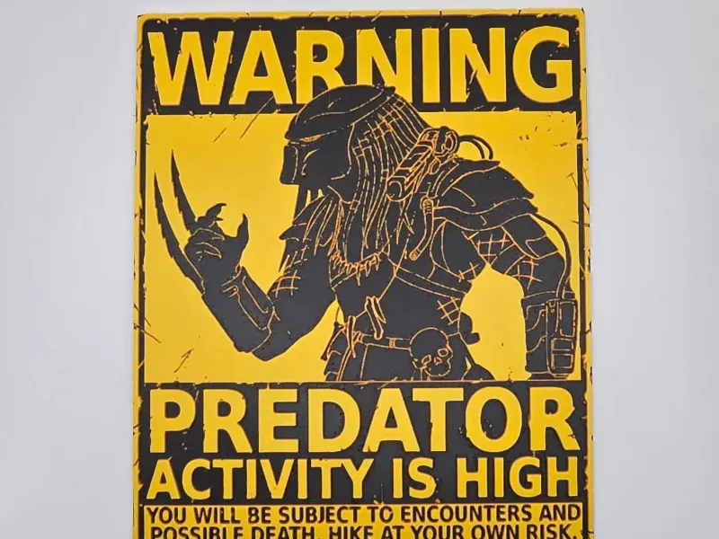 Sign Warning Predator
