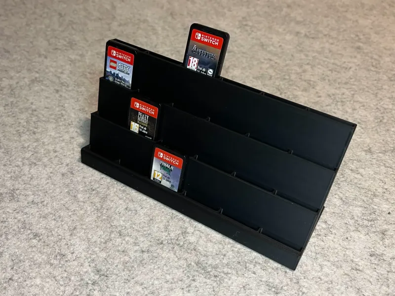 Display stand holder for 24 Nintendo Switch games