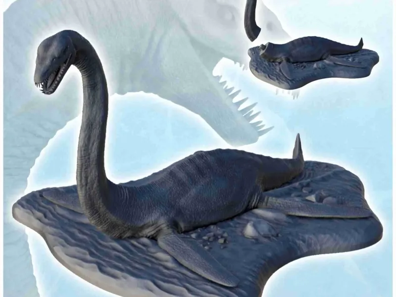 Thalassomedon dinosaur (8) - miniaturas figura estátua scener