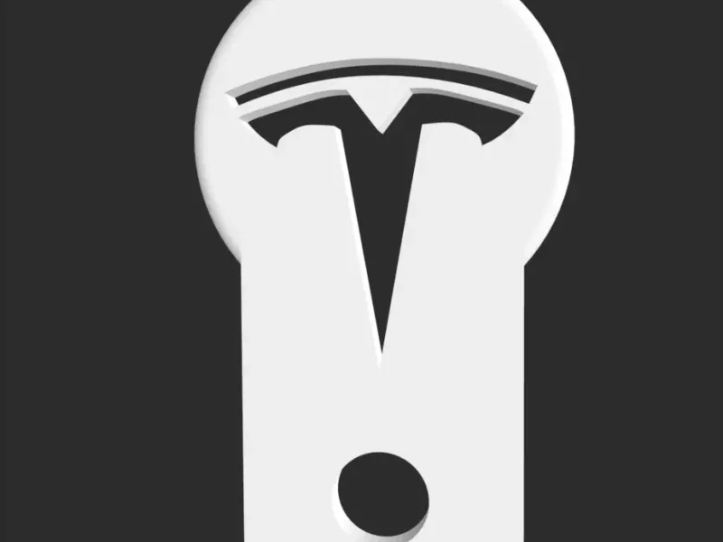 Tesla-sleutel voor winkelwagen