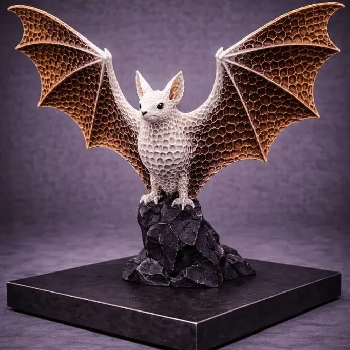 Fledermaus,Hexa Skulptur