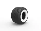 Monster Jam Whitewall tire Scale 1:25-1