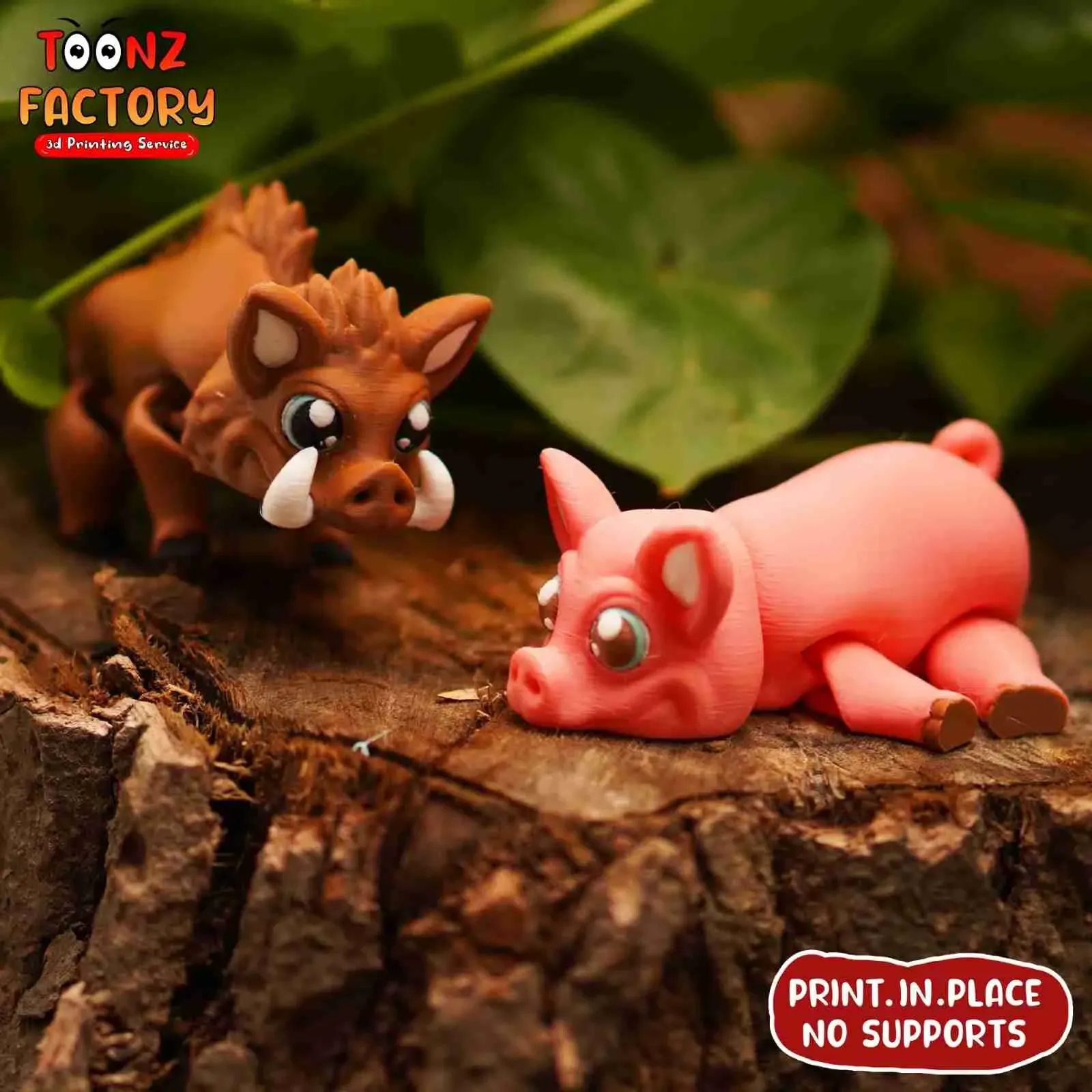CUTE FLEXI PIG AND BOAR ARTICULATED