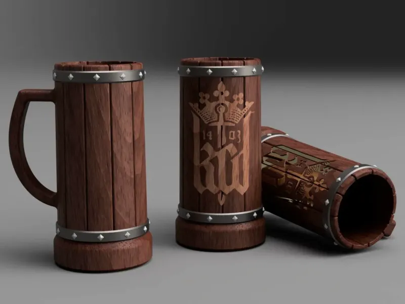 Can Holder – wooden barrel style and KCD logo