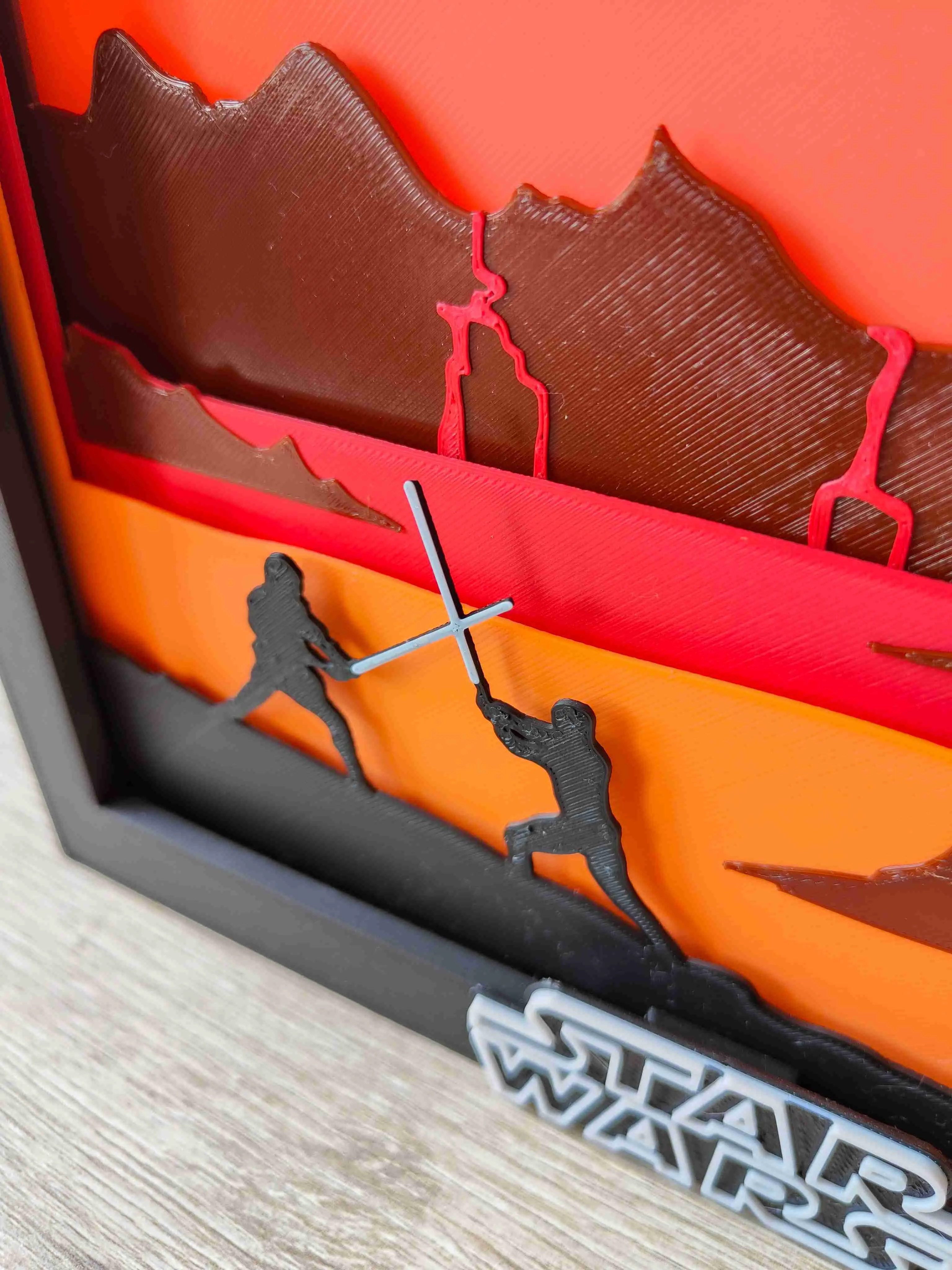 Star Wars Duel On Mustafar Shadow Box