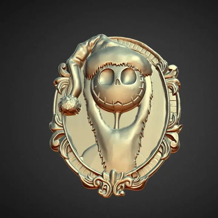 jack skelington santa wall plaque