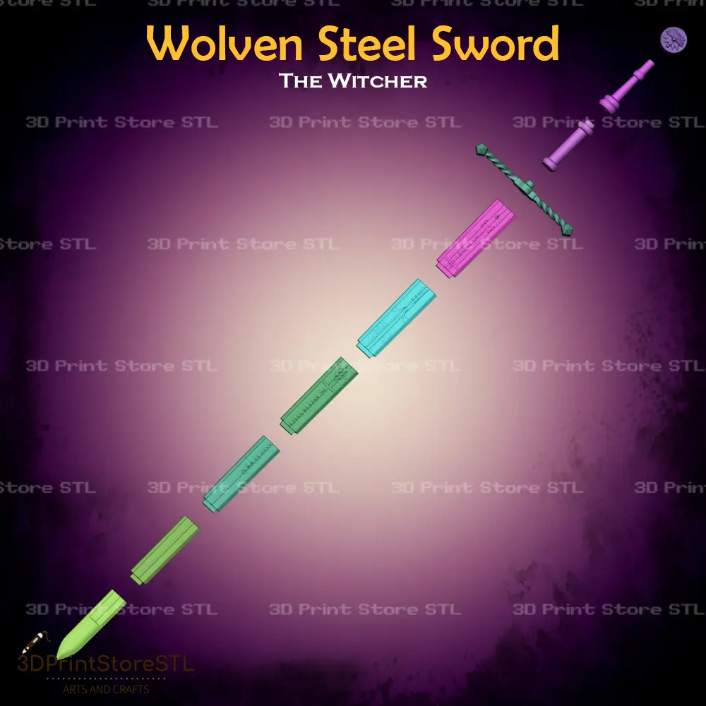 Wolven Steel Sword Cosplay The Witcher - Fichier STL
