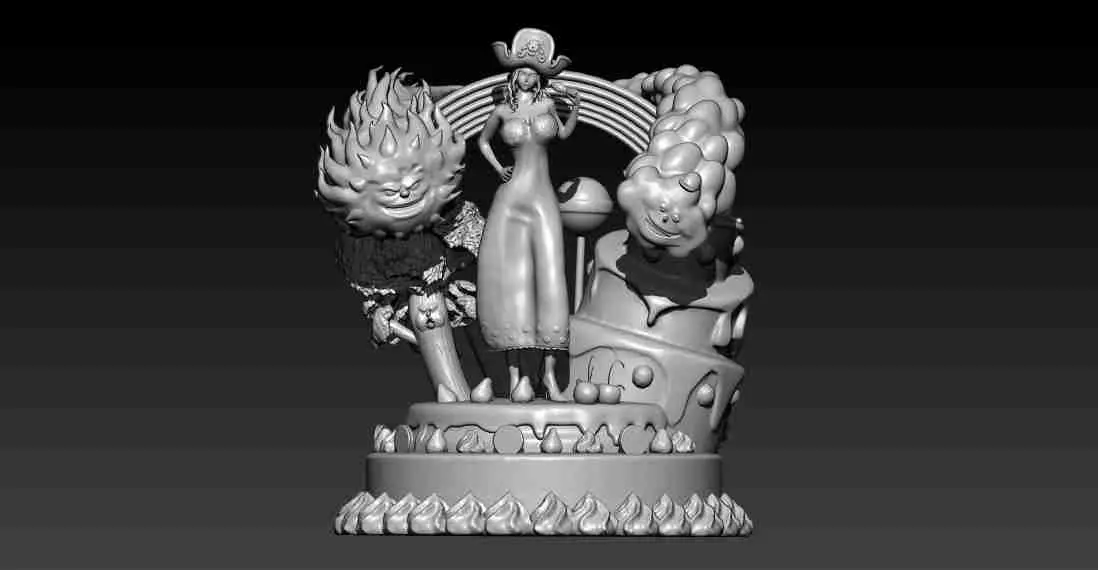 JOVEM CHARLOTTE LINLIN (BIG MOM) - PEÇA ÚNICA - IMPRESSÃO 3D