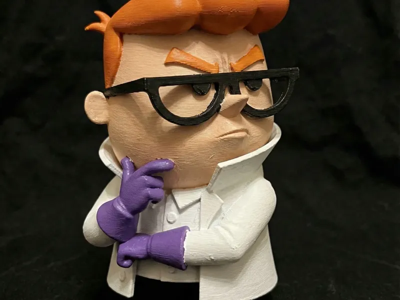 Boy Genius Scientist | Dexter Fan Art Statue | Retro Cartoon