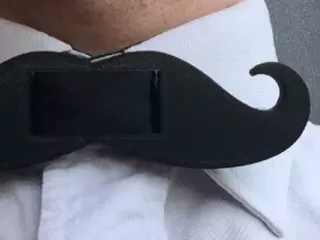 Moustache bow tie