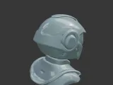 Advanced Sci-Fi Combat Helmet 3D Print Model-7
