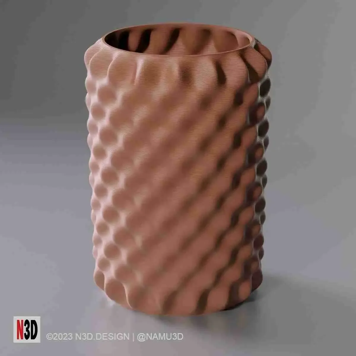 Vase 0016 B Bumpy oval vase
