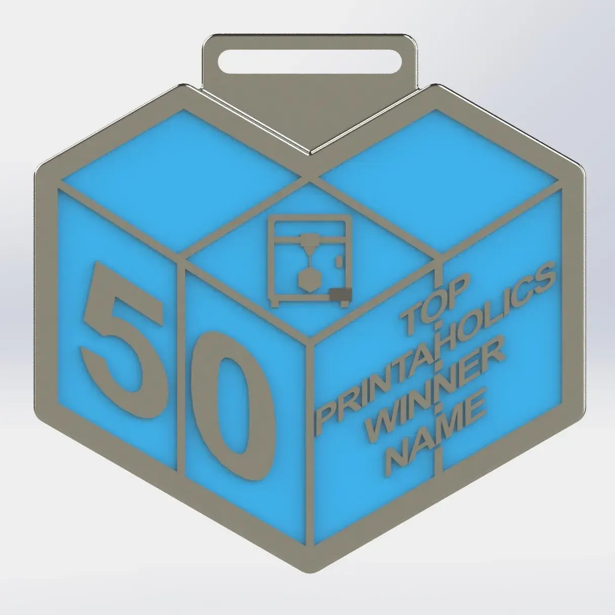 Creality Cloud Top 50 Printaholics Logo Medal