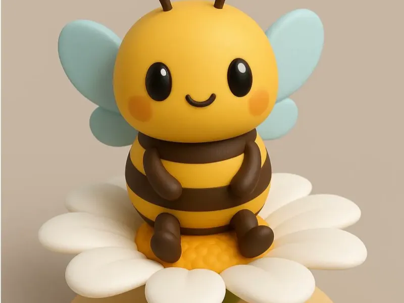 Abeja sentada en una margarita