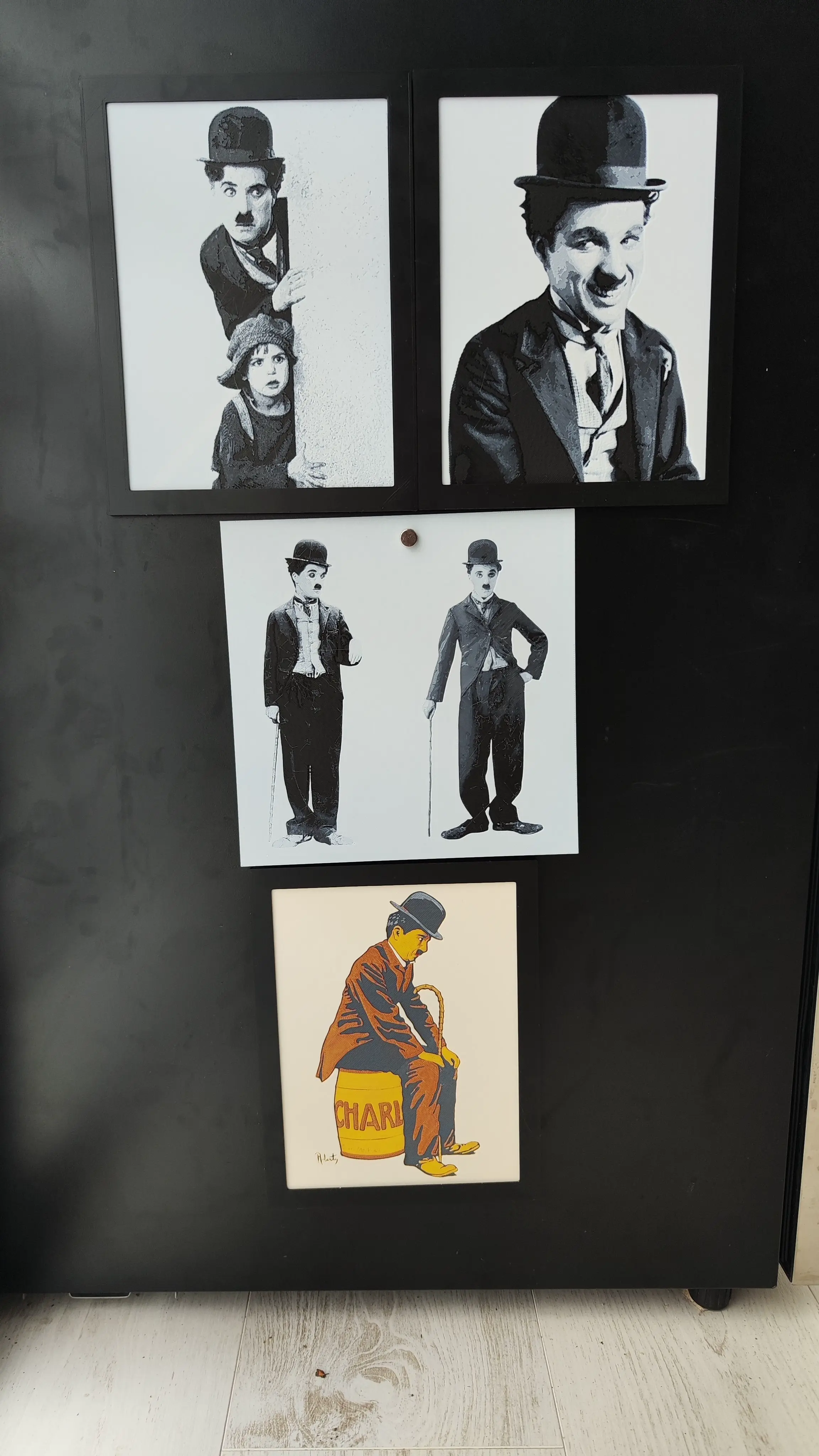Charlie Chaplin in the movie The kid - hueforge