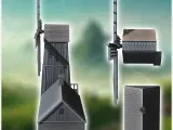 Set of wooden mill on a square base with an annex farm build-4