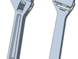 Verstellbarer Schraubenschlüssel 3D-Modell / Verstellbarer Schraubenschlüssel 3D-3
