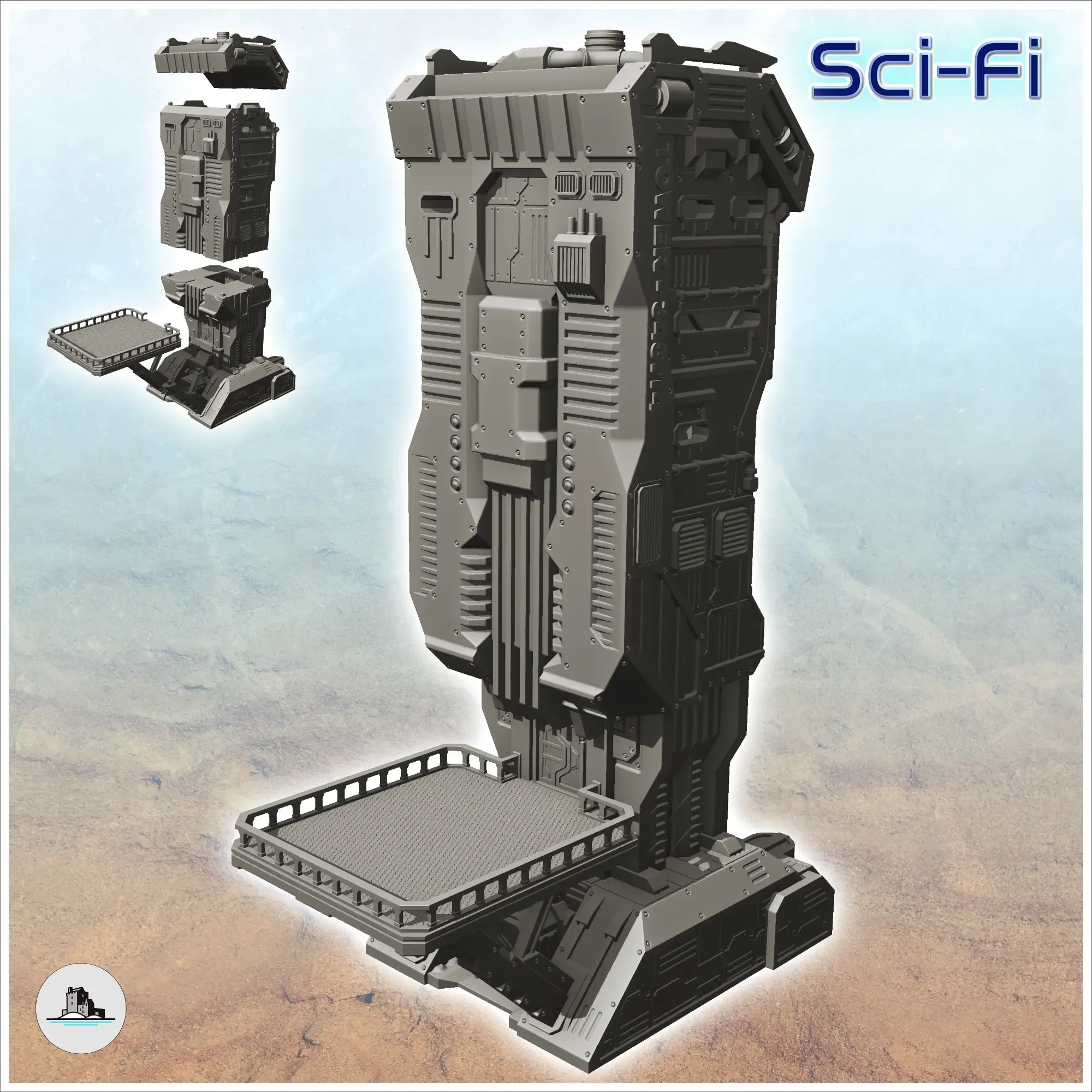 Space control tower - Terrain Scifi Science fiction SF