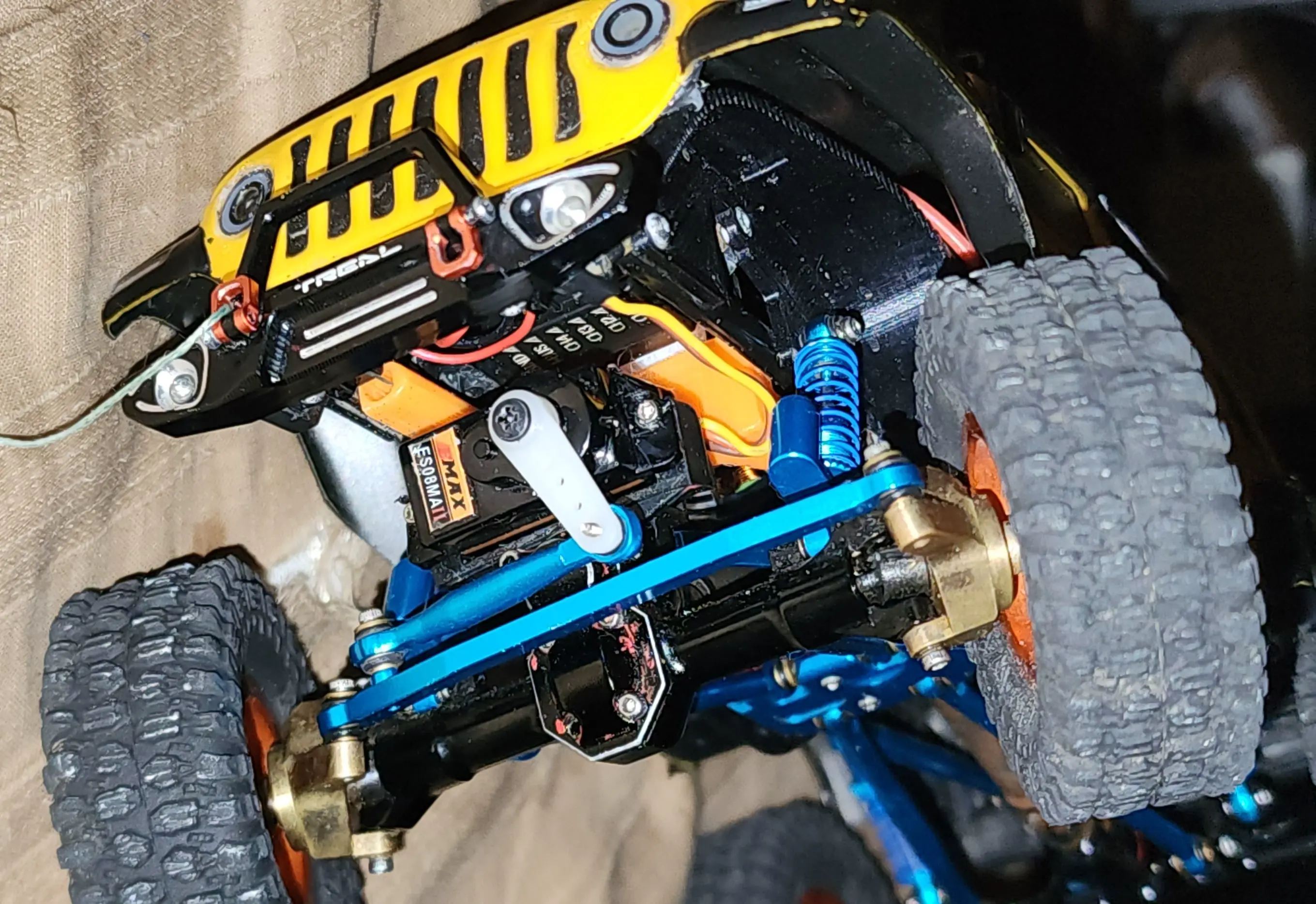 SCX24 Winch Guide With Rear Servo Box