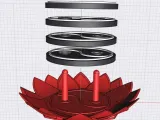 Lotus Blossom Yin Yang Coaster Set-2