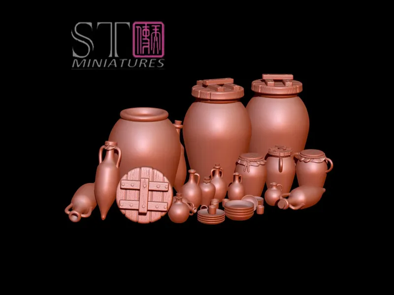 37 pieces of Pottery for Nativity Scenes and dioramas