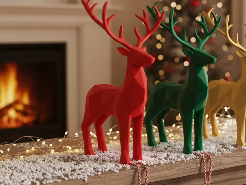 Christmas reindeer lowpoly