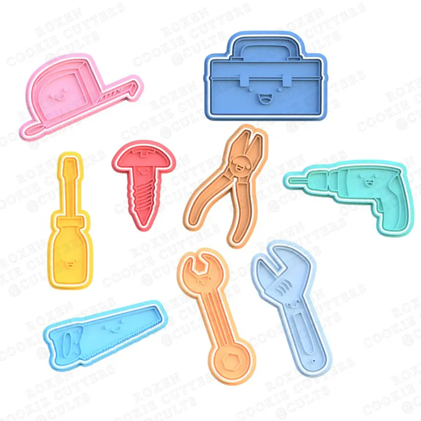 Tools cookie cutter set of 9