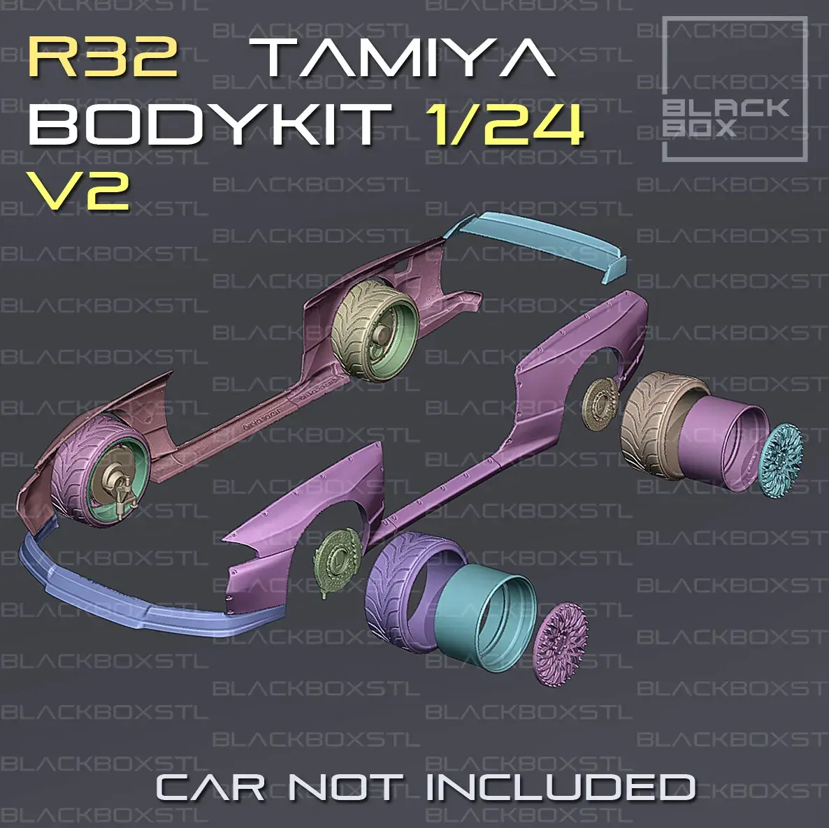 GTR R32 BODYKIT V2 For tamiya 1/24