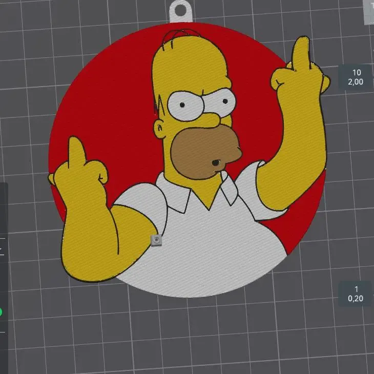 homer-fkyu-the simpson-keychain
