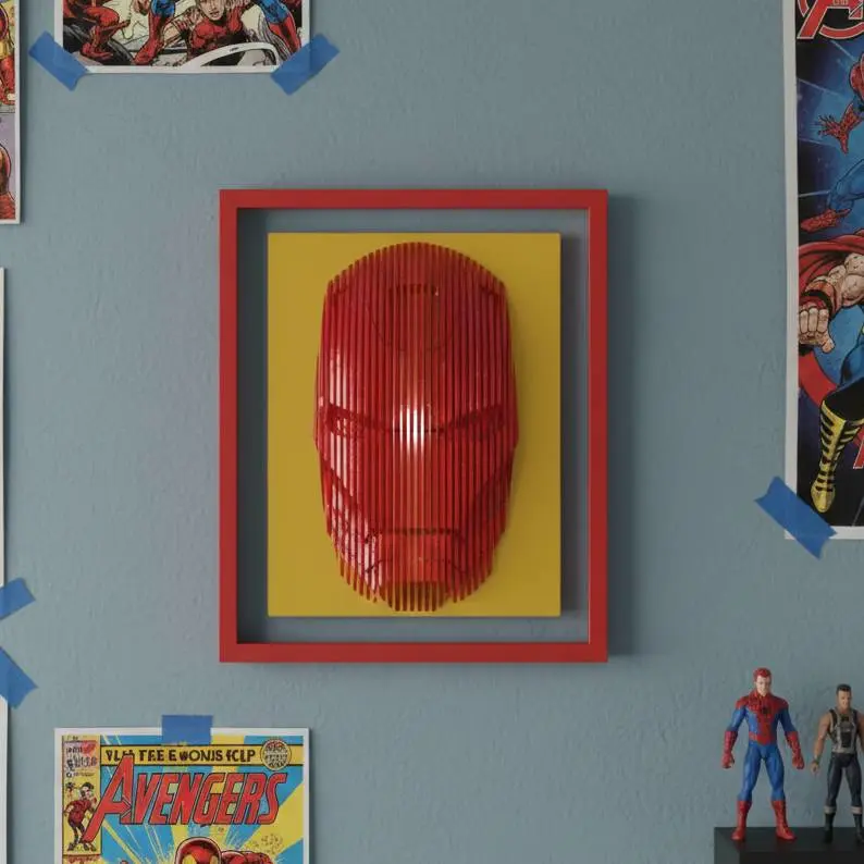 Layered Iron Man Wall Art