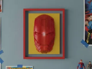 Layered Iron Man Wall Art