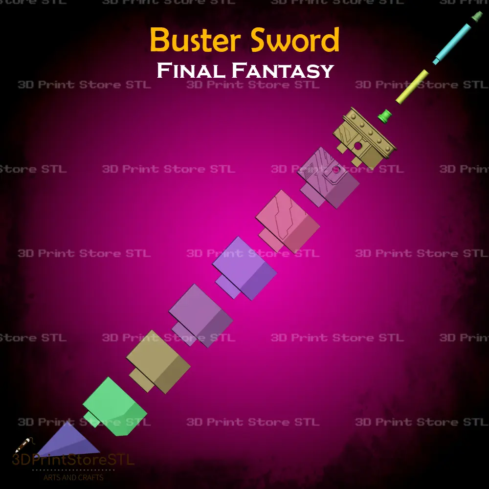 Buster Sword Cosplay Final Fantasy VII Remake - STL File