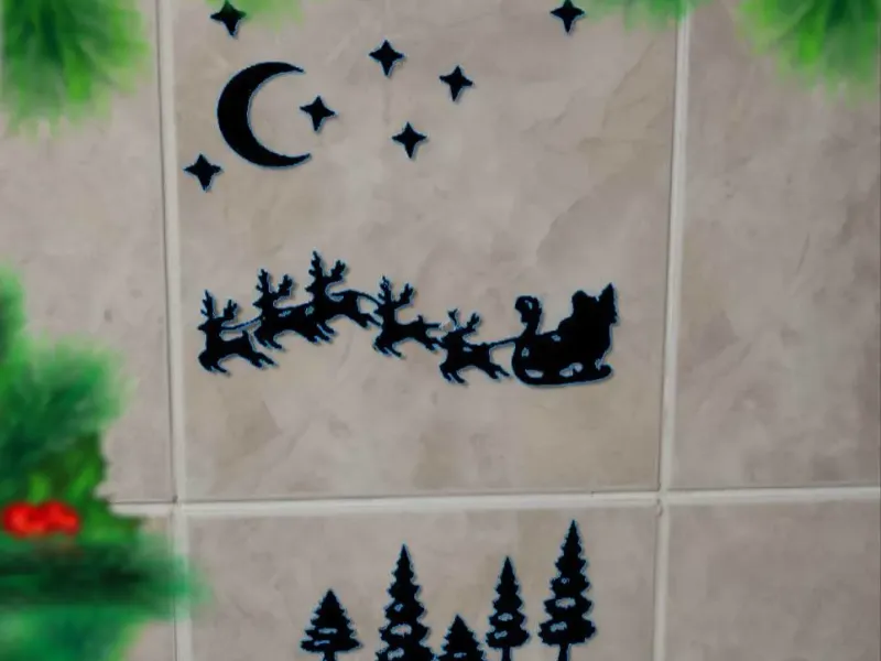 New Year wall sticker