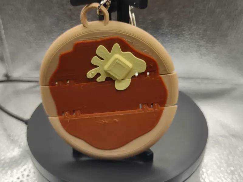 Flexi-Pancake Keychain Charm