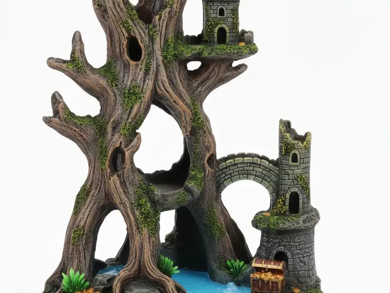 Fantasy Driftwood Castle Aquarium Decor