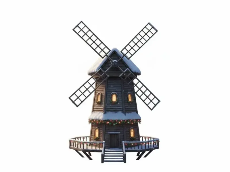 Hermoso Molino para aldea Navideña