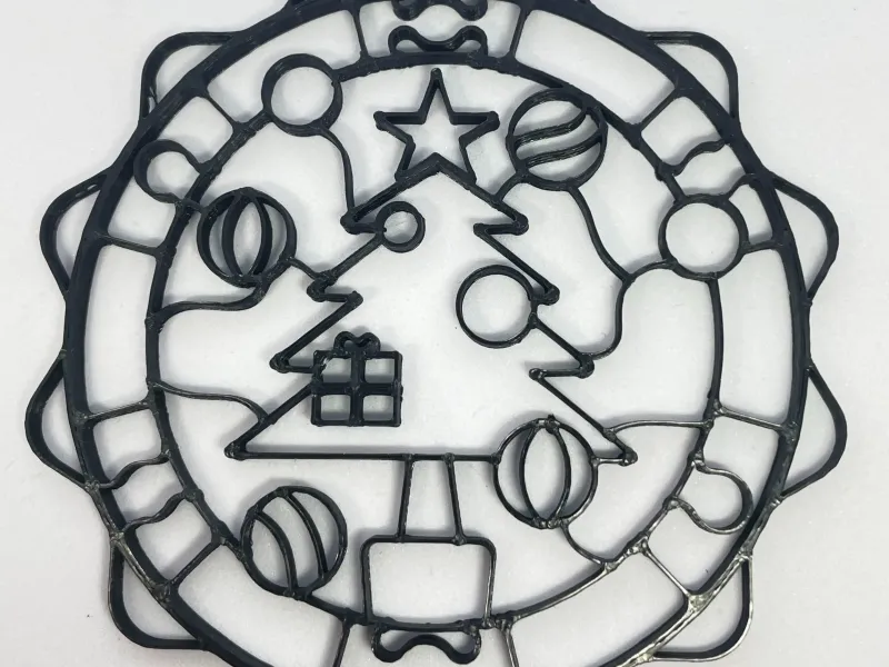 Stained glass style resin ornament frame [Christmas tree]