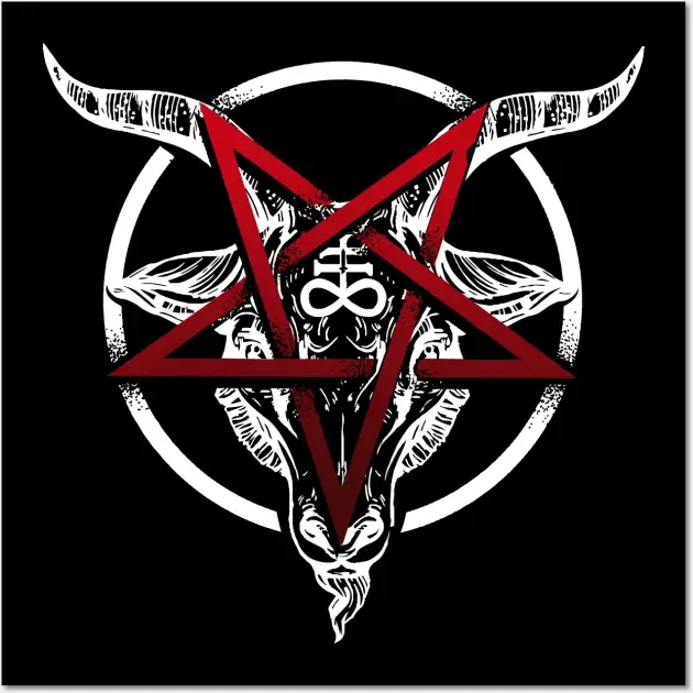 shield of the Satanist Church keychain 